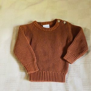 LN mebie baby Rust Knit Sweater